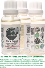 Load image into Gallery viewer, Nativilis Black Pepper Organic Essential Oil 30 ml (Piper nigrum) - Ease aching muscles boost the immune system improves circulation - Copaiba Properties
