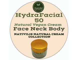 Nativilis Jambu HydraFacial 50 Natural Vegan Cream Face Neck Body - Cumaru Concentrated + Cupuacu Butter + Pracaxi Oil + White Clay Natural Botox Alternative Anti-Aging Skincare Moisturizing Copaiba