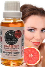 Load image into Gallery viewer, Nativilis Grapefruit Organic Essential Oil 30 ml (Citrus × paradisi) - Antibacterial and Antimicrobial Effects - Fights against acne -Promote Weight Loss - Copaiba Properties
