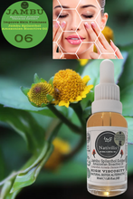 Load image into Gallery viewer, Nativilis Jambu Spilanthol Golden Amazonian Bioactive Oil - Spilanthes Acmella Oleracea Extract - High Viscosity - Better Skin Penetration 100% Natural Botox Alternative - Relax facial muscles reduce wrinkles antioxidant properties Copaiba - 30 ml
