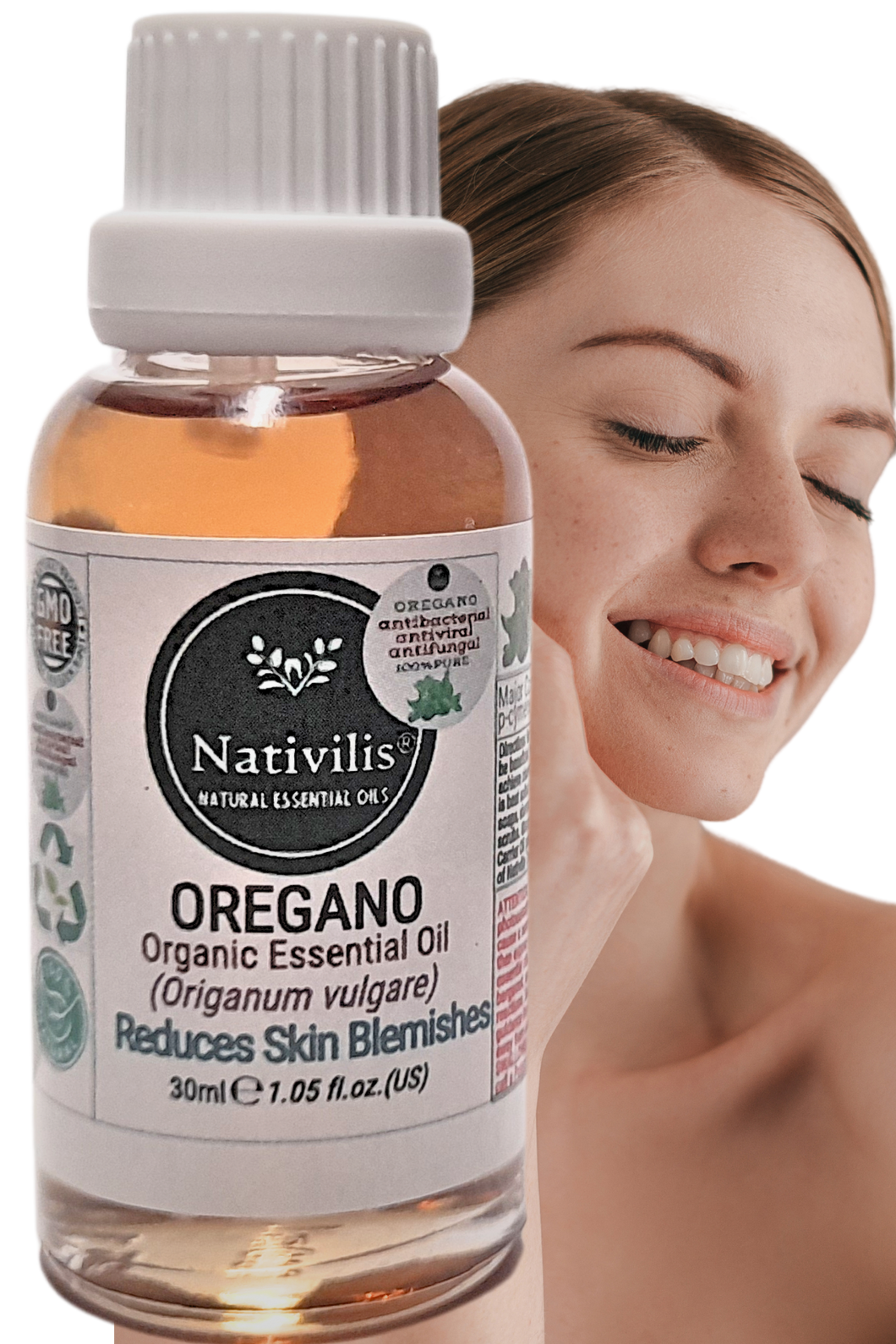 Nativilis Oregano Organic Essential Oil 30 ml (Origanum vulgare) - antioxidant antifungal anti-inflammatory properties playing beneficial role in weight management and infection treatments - Copaiba Properties