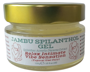 Nativilis Jambu Spilanthol Gel - (Spilanthes Acmella Oleracea Extract) - 100% Natural Vegan Pure - Relax Intimate Vibe Sensation - Muscle Relaxant Effect - Popular Female Aphrodisiac - Natural Botox Alternative - Copaiba Properties - 100 ml