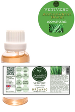 Load image into Gallery viewer, Nativilis Organic Vetivert Essential Oil (Vetiveria zizanoides) - 100% Natural - 30ml - (GC/MS Tested)
