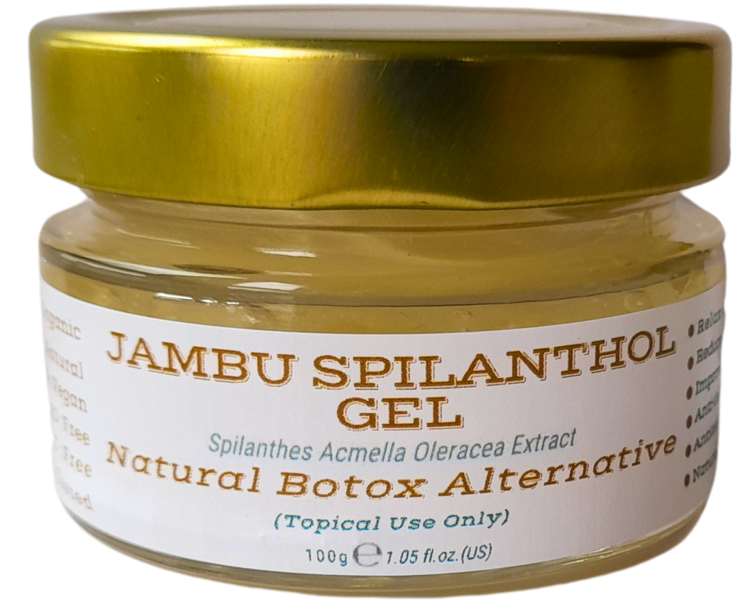 Nativilis Jambu Spilanthol Gel - (Spilanthes Acmella Oleracea Extract) - 100% Vegan Pure Natural Botox Alternative Better Skin Penetration Improve Skin Firmness Copaiba Properties - 100 ml