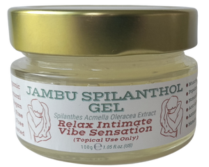 Nativilis Jambu Spilanthol Gel - (Spilanthes Acmella Oleracea Extract) - 100% Natural Vegan Pure - Relax Intimate Vibe Sensation - Muscle Relaxant Effect - Popular Female Aphrodisiac - Natural Botox Alternative - Copaiba Properties - 100 ml