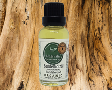 Load image into Gallery viewer, Nativilis Organic Sandalwood Essential Oil (Santalum album) Anti-ageing Soothes the skin Anti-tanning reduce the oxidative stress in the skin reverse sun ward off excess scalp sebum secretion Copaiba
