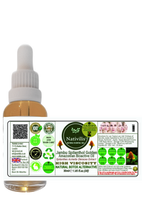 Nativilis Jambu Spilanthol Golden Amazonian Bioactive Oil - Spilanthes Acmella Oleracea Extract - High Viscosity - Better Skin Penetration 100% Natural Botox Alternative - Relax facial muscles reduce wrinkles antioxidant properties Copaiba - 30 ml