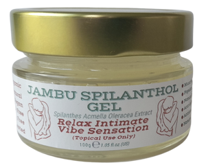 Nativilis Jambu Spilanthol Gel - (Spilanthes Acmella Oleracea Extract) - 100% Natural Vegan Pure - Relax Intimate Vibe Sensation - Muscle Relaxant Effect - Popular Female Aphrodisiac - Natural Botox Alternative - Copaiba Properties - 100 ml