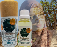 Load image into Gallery viewer, Nativilis Frankincense Carterii Olibanum Oil Oman (Boswellia Carterii ) - natural anti-acne anti-wrinkle improve oral hygiene prevent gum disease antibacterial properties - Copaiba properties 30ml
