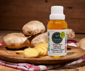 Nativilis Ginger Root Essential Oil (Zingiber Officinale ) - Anti-inflammatory relieve nausea - promote hair health and growth and skin care - Copaiba properties 30ml