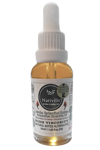 Nativilis Jambu Spilanthol Golden Amazonian Bioactive Oil - Spilanthes Acmella Oleracea Extract - High Viscosity - Better Skin Penetration 100% Natural Botox Alternative - Relax facial muscles reduce wrinkles antioxidant properties Copaiba - 30 ml