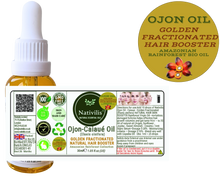 Load image into Gallery viewer, Nativilis Ojon Caiaue GOLDEN FRACTIONATED Oil - (Elaeis oleifera) NATURAL HAIR SKIN BOOSTER Rainforest Virgin Oil - revitalizes damaged follicles helps effective hair growth volumize and get tame frizz – Copaiba
