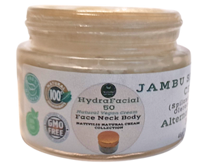 Nativilis Jambu HydraFacial 50 Natural Vegan Cream Face Neck Body - Cumaru Concentrated + Cupuacu Butter + Pracaxi Oil + White Clay Natural Botox Alternative Anti-Aging Skincare Moisturizing Copaiba