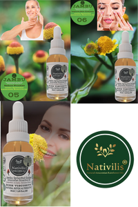 Nativilis Jambu Spilanthol Golden Amazonian Bioactive Oil - Spilanthes Acmella Oleracea Extract - High Viscosity - Better Skin Penetration 100% Natural Botox Alternative - Relax facial muscles reduce wrinkles antioxidant properties Copaiba - 30 ml