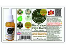 Load image into Gallery viewer, Nativilis Ojon Caiaue GOLDEN FRACTIONATED Oil - (Elaeis oleifera) NATURAL HAIR SKIN BOOSTER Rainforest Virgin Oil - revitalizes damaged follicles helps effective hair growth volumize and get tame frizz – Copaiba
