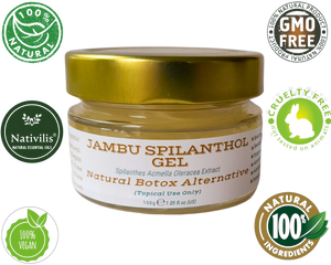 Nativilis Jambu Spilanthol Gel - (Spilanthes Acmella Oleracea Extract) - 100% Vegan Pure Natural Botox Alternative Better Skin Penetration Improve Skin Firmness Copaiba Properties - 100 ml