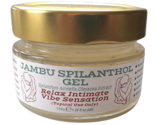 Load image into Gallery viewer, Nativilis Jambu Spilanthol Gel - (Spilanthes Acmella Oleracea Extract) - 100% Natural Vegan Pure - Relax Intimate Vibe Sensation - Muscle Relaxant Effect - Popular Female Aphrodisiac - Natural Botox Alternative - Copaiba Properties - 100 ml
