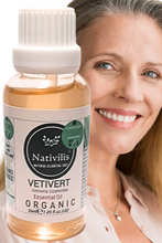 Load image into Gallery viewer, Nativilis Organic Vetivert Essential Oil (Vetiveria zizanoides) - 100% Natural - 30ml - (GC/MS Tested)
