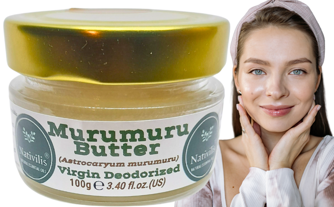 Nativilis Murumuru Butter Virgin Deodorized (Astrocaryum murumuru) – Less frizzy hair - Won’t clog your pores – Copaiba properties - FG