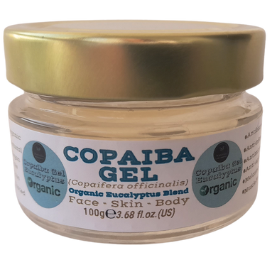 Nativilis Copaiba Gel Eucalyptus (Copaifera officinalis) 100% Natural Multipurpose Gel Face Skin Body Moisturizing Anti-aging and Melasma Treating Inflammation Dermatitis and Fungal Infections Relieve Congestion