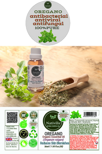 Nativilis Oregano Organic Essential Oil 30 ml (Origanum vulgare) - antioxidant antifungal anti-inflammatory properties playing beneficial role in weight management and infection treatments - Copaiba Properties