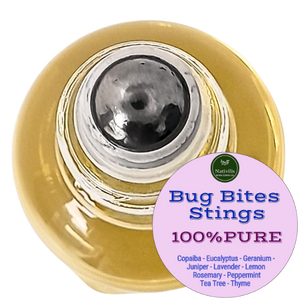 Nativilis Natural Relief for bug bites stings mosquito nettle fleas - Organic Essential Oil Formula - Roll on ball Stainless Steel Ideal Capacity 30ml Daily Use Travel Easy to carry in your purse/bag