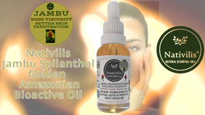 Nativilis Jambu Spilanthol Golden Amazonian Bioactive Oil - Spilanthes Acmella Oleracea Extract - High Viscosity - Better Skin Penetration 100% Natural Botox Alternative - Relax facial muscles reduce wrinkles antioxidant properties Copaiba - 30 ml