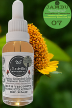 Load image into Gallery viewer, Nativilis Jambu Spilanthol Golden Amazonian Bioactive Oil - Spilanthes Acmella Oleracea Extract - High Viscosity - Better Skin Penetration 100% Natural Botox Alternative - Relax facial muscles reduce wrinkles antioxidant properties Copaiba - 30 ml
