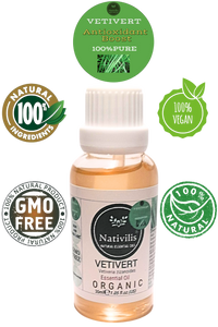 Nativilis Organic Vetivert Essential Oil (Vetiveria zizanoides) - 100% Natural - 30ml - (GC/MS Tested)