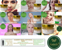 Load image into Gallery viewer, Nativilis Jambu Spilanthol Gel - (Spilanthes Acmella Oleracea Extract) - 100% Vegan Pure Natural Botox Alternative Better Skin Penetration Improve Skin Firmness Copaiba Properties - 100 ml
