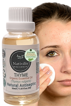 Load image into Gallery viewer, Nativilis Thyme Organic Essential Oil 10 ml (Thymus vulgaris) - Stimulating Balancing Toning - alleviate inflammation in the body, among other benefits - Copaiba Properties
