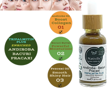 Load image into Gallery viewer, Nativilis TRIPALMITIN PLUS enriched with 03 Amazonian Rainforest Virgin Oil - ANDIROBA BACURI PRACAXI - Favours cellular renewal standardizing the tone - skin getting more illuminated revitalized and soft - Copaiba
