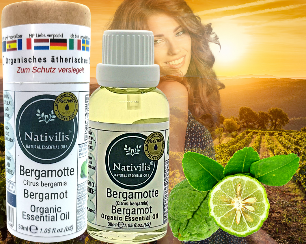 Nativilis Ätherisches Bio-Bergamottenöl Citrus Bergamia