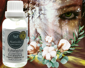 Nativilis Organic Eucalyptus Essential Oil (Eucalyptus globulus) - 100% Natural - 30ml - (GC/MS Tested)