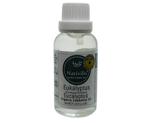 Nativilis Organic Eucalyptus Essential Oil (Eucalyptus globulus) - 100% Natural - 30ml - (GC/MS Tested)