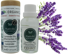 Load image into Gallery viewer, Nativilis Organic Lavender Essential Oil (Lavandula angustifolia) - 100% Natural - 30ml - (GC/MS Tested)
