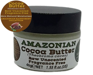 Nativilis Amazonian Cocoa Butter Raw Unscented Fragrance Free (Theobroma cacao) Skin Natural Moisturizer Replenishing skin's moisture protecting your skin improving elasticity – Copaiba properties