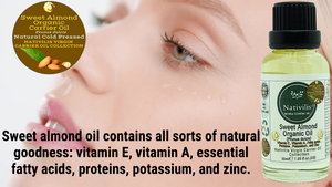 Nativilis Sweet Almond Organic Carrier Oil (Prunus dulcis) King of Nuts- Hair, Face & Skin Natural Cold Pressed – Cleansing Moisturizer Face Chapped Lips Emollient Properties Healthy Scalp - Copaiba